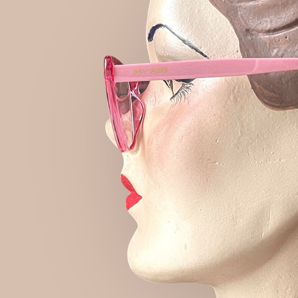 Betsey Johnson +2.00 Pink Reading Glasses Readers Rounded Square - Picture 6 of 9